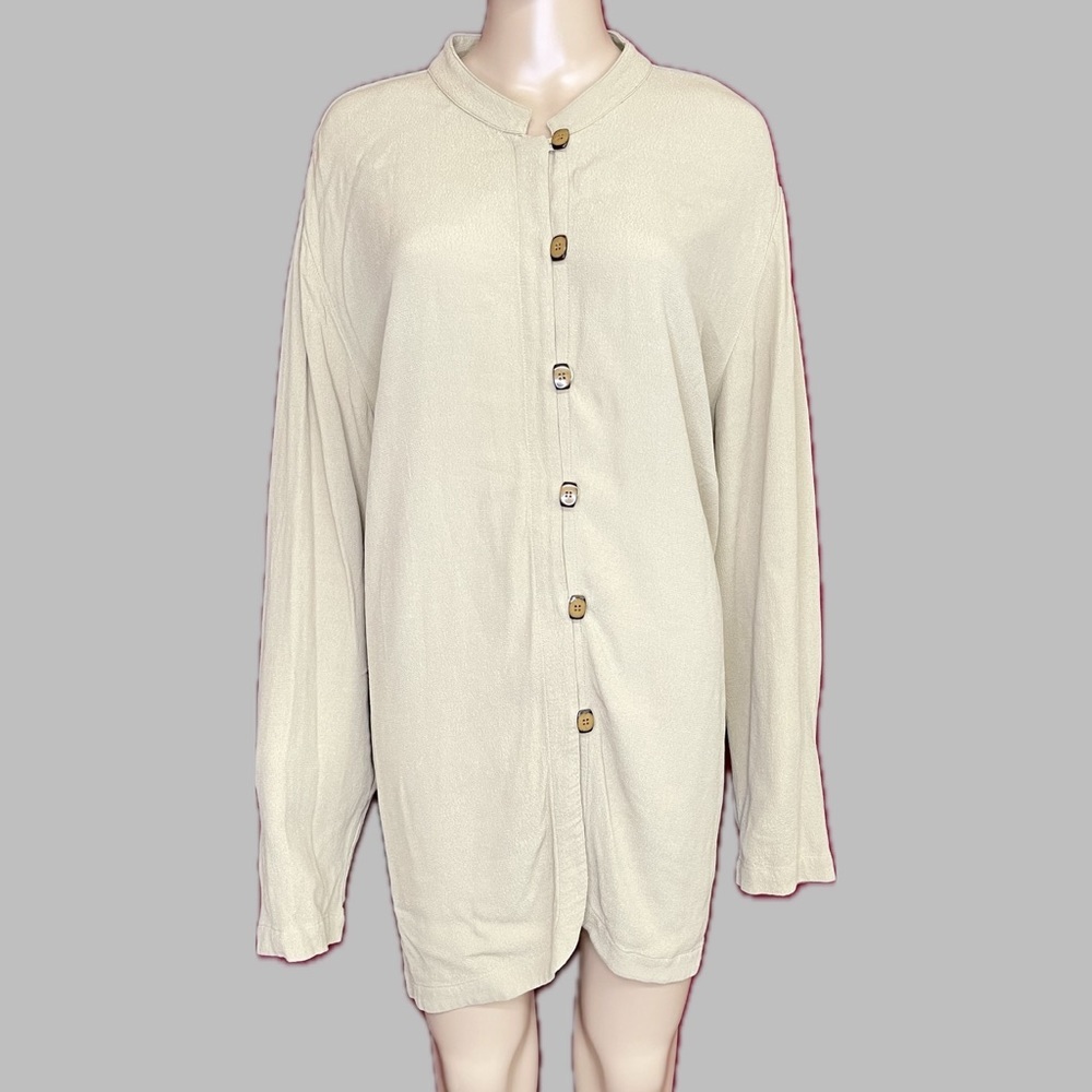 Josephine Chaus Woman Mandarin Tunic Top Size 3